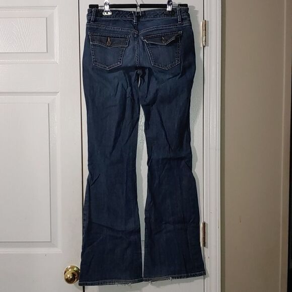Banana Republic Factory flare wide leg jeans Sz 2R - Picture 4 of 10